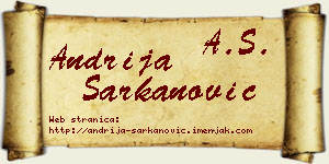 Andrija Šarkanović vizit kartica